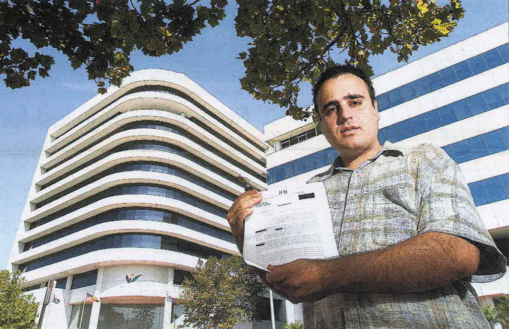 Andrew Anthony photographed outside Wollongong City Council building.